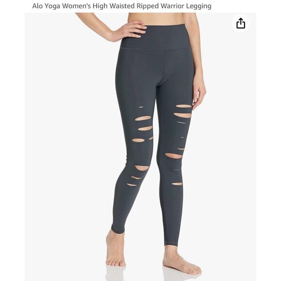 ALO Yoga Pants - Alo Yoga Women's High Waisted Ripped Warrior Legging Size XS